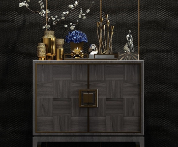 New Chinese Style Side Cabinet/Entrance Cabinet-ID:680567975