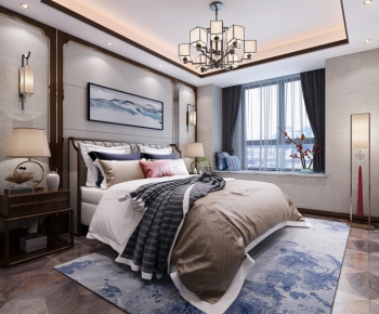 New Chinese Style Bedroom-ID:678503682