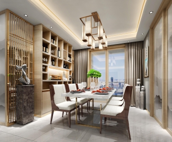 New Chinese Style Dining Room-ID:218353178