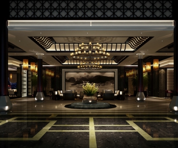 New Chinese Style Lobby Hall-ID:582551654