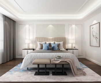 Modern Simple European Style Bedroom-ID:258336188