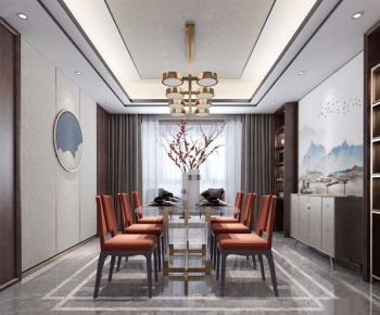 New Chinese Style Dining Room-ID:492375478