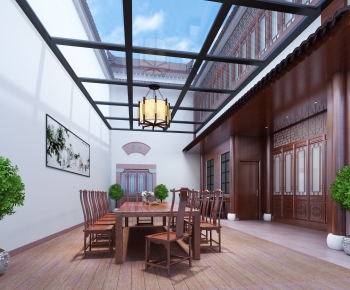Chinese Style Glass Sun Room-ID:700690561
