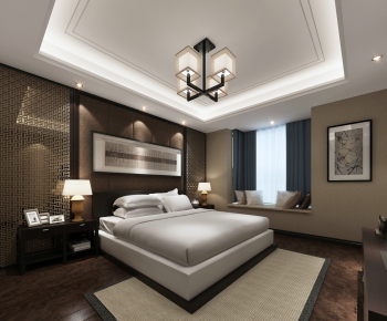 Modern New Chinese Style Bedroom-ID:230703355