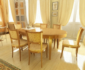 American Style Dining Table And Chairs-ID:167301568