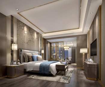 New Chinese Style Bedroom-ID:648705713