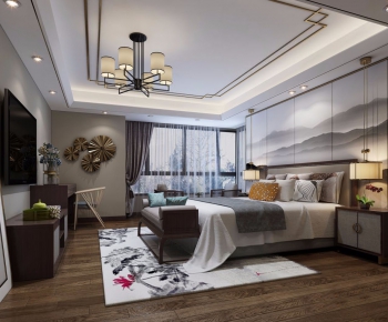 New Chinese Style Bedroom-ID:867026611