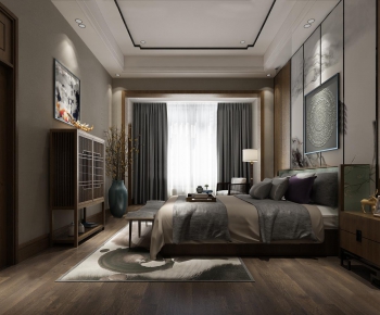 New Chinese Style Bedroom-ID:974277434