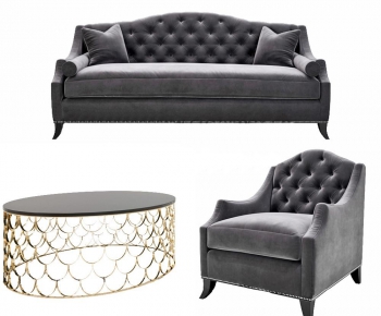Modern American Style Single Sofa-ID:356981897