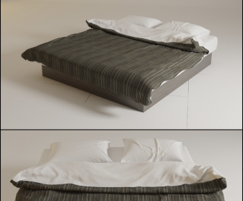 Modern Double Bed-ID:752631337