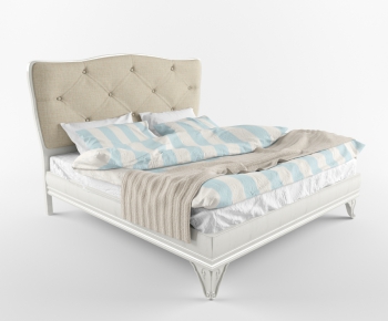Simple European Style Double Bed-ID:749937811