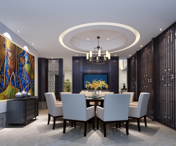 New Chinese Style Dining Room-ID:855155598