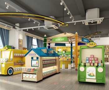 现代儿童玩具商店3D模型