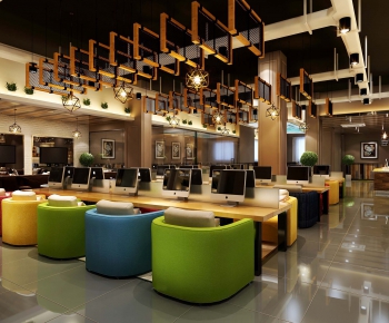 Industrial Style Internet Cafe-ID:938095661