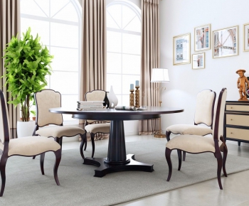 American Style Dining Table And Chairs-ID:576774727