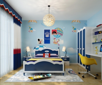 Mediterranean Style Boy's Room And Son's Room-ID:161208429