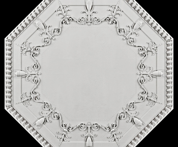 European Style Plaster Carved Top Plate-ID:908234453