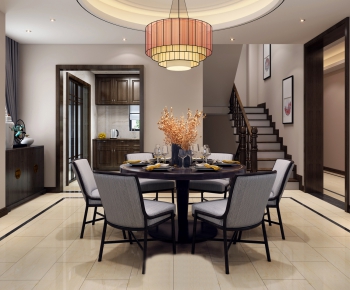 New Chinese Style Dining Room-ID:214681398