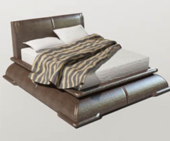 Modern Double Bed-ID:670543877