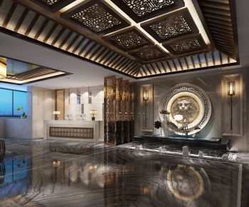 New Chinese Style Lobby Hall-ID:692678834