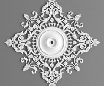European Style Plaster Carved Top Plate-ID:880377141