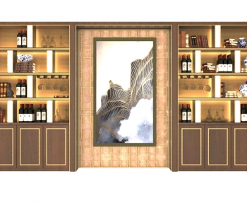 New Chinese Style Wine Cabinet-ID:950506436
