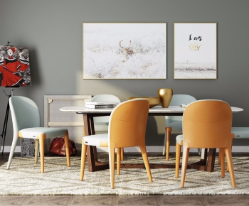 Nordic Style Dining Table And Chairs-ID:476292166