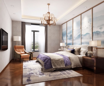 New Chinese Style Bedroom-ID:402984248