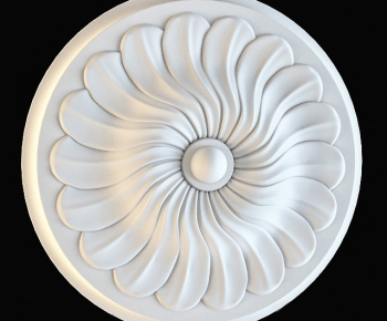 European Style Plaster Carved Top Plate-ID:636397622