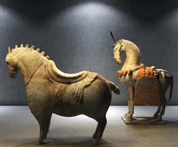 中式古典雕塑摆件战马-ID:135281194