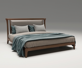 Nordic Style Double Bed-ID:333226628