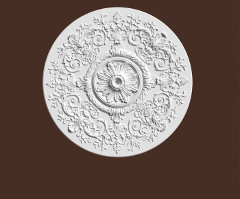 European Style Plaster Carved Top Plate-ID:863444949