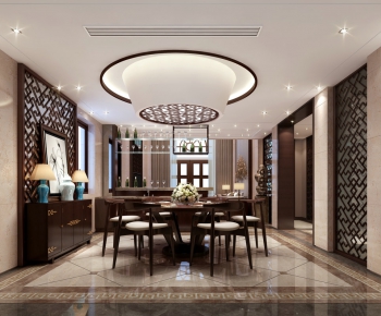 New Chinese Style Dining Room-ID:619787929