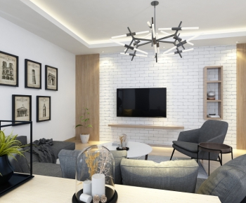 Modern A Living Room-ID:748926815