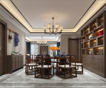 New Chinese Style Dining Room-ID:379729217