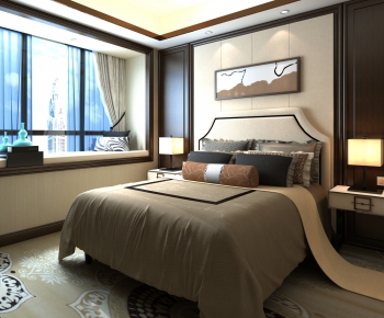 New Chinese Style Bedroom-ID:421896341