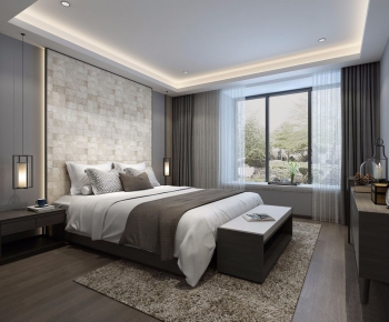 New Chinese Style Bedroom-ID:306973565