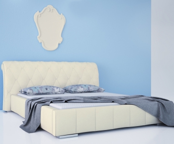 Simple European Style Double Bed-ID:333471419