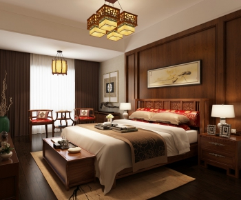 New Chinese Style Bedroom-ID:534540437
