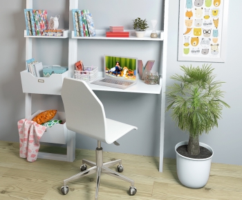 Nordic Style Computer Desk And Chair-ID:484952129