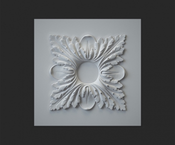 European Style Plaster Carved Top Plate-ID:364191655
