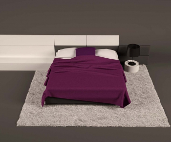 Modern Double Bed-ID:593092477