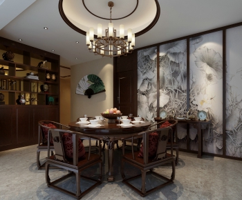 Chinese Style Dining Room-ID:863344879