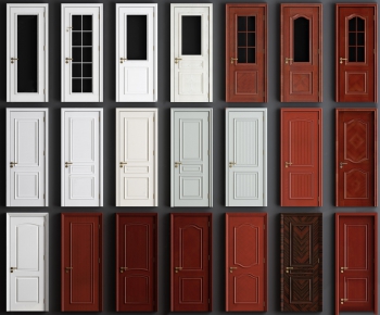 Simple European Style Solid Wood Door-ID:872927965