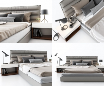 Modern Nordic Style Double Bed-ID:151598538