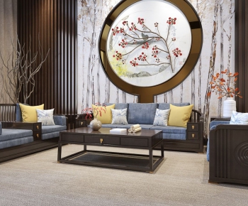 New Chinese Style Sofa Combination-ID:890182213