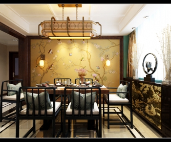 New Chinese Style Dining Room-ID:791392426