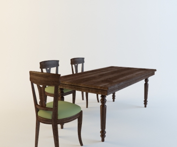European Style Dining Table And Chairs-ID:801201366