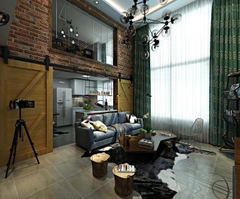 Industrial Style A Living Room-ID:282003921