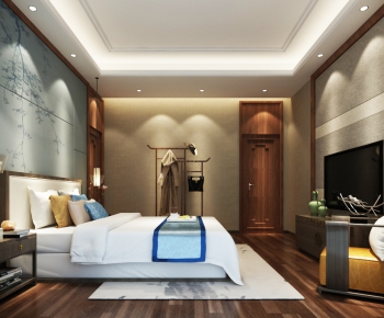 New Chinese Style Bedroom-ID:389674949